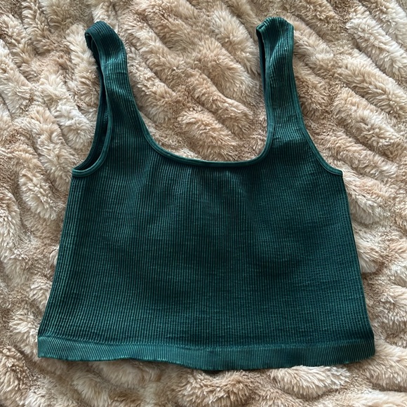 NWOT Free People Movement Happiness Runs Square Neck Crop Tank - Picture 7 of 8